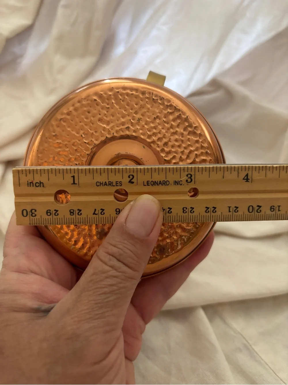 Copper Finish Taper Candle Holder Pair with Brass Handles